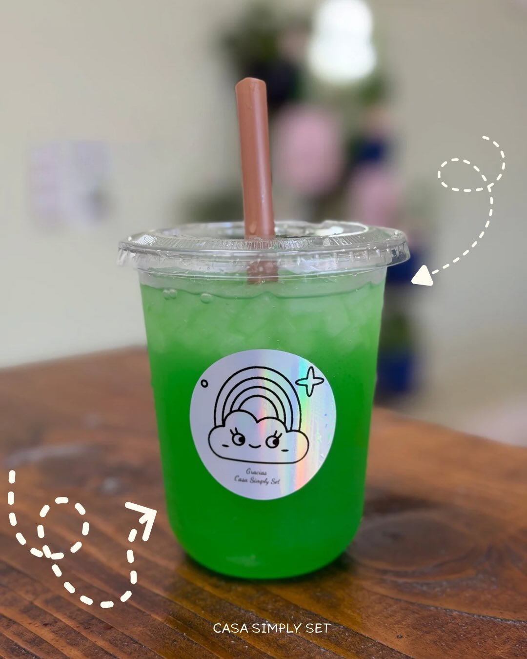 Signature drinks on counter